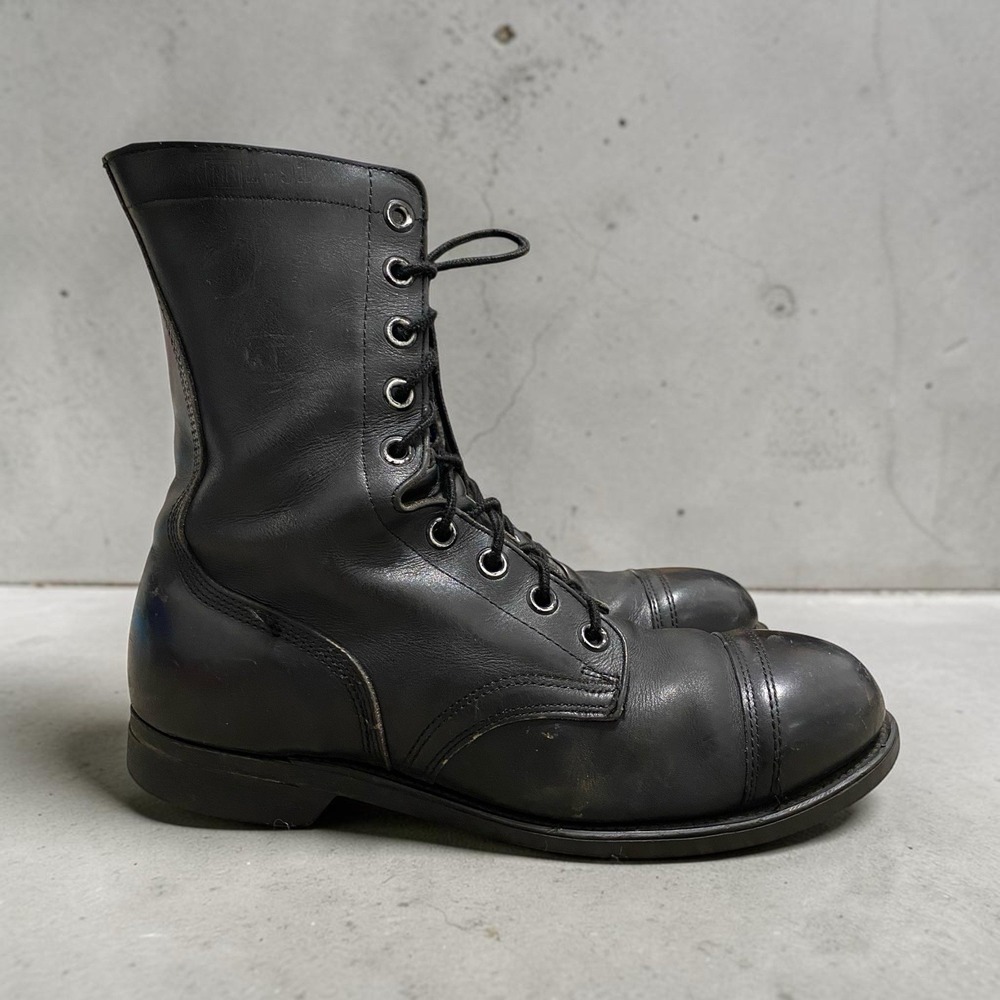 Biltrite ANSI Combat Boots Men Size 10.5 Black Leather Steel Toe Z41-1991/75